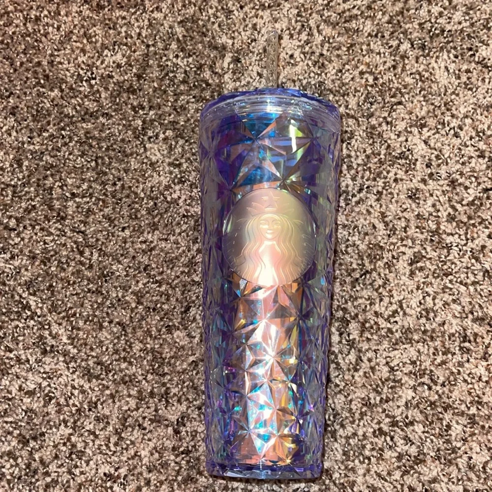 NWT Starbucks Tumbler White Diamond Prism Unicorn - Holiday 2023 - Venti 24oz. - Picture 3 of 5